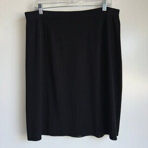 Exclusively Misook Black Acrylic Skirt Size Petite Large